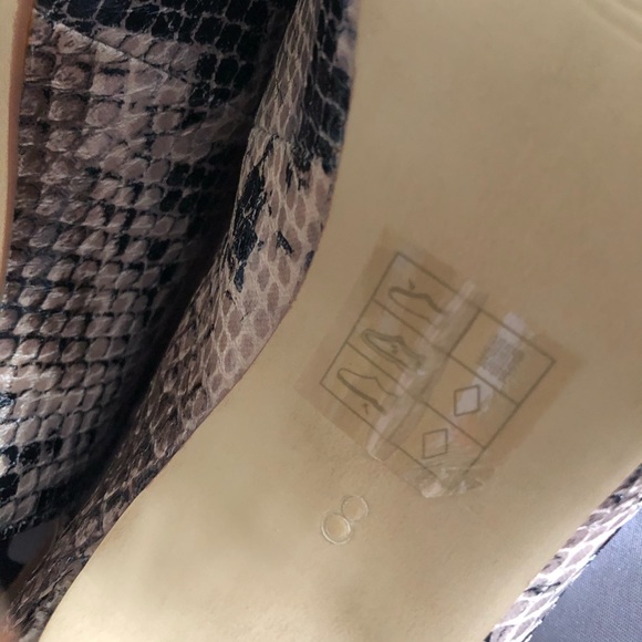 Snake print peep toe heels - Picture 9 of 9